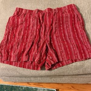a.n.a Red Striped Women's Cargo Shorts